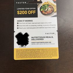 FACTOR - $200 OFF