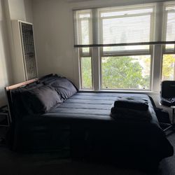 Full Mattress and/or Metal Bed Frame - Like New