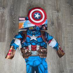 Captain America Costume 3T-4T 