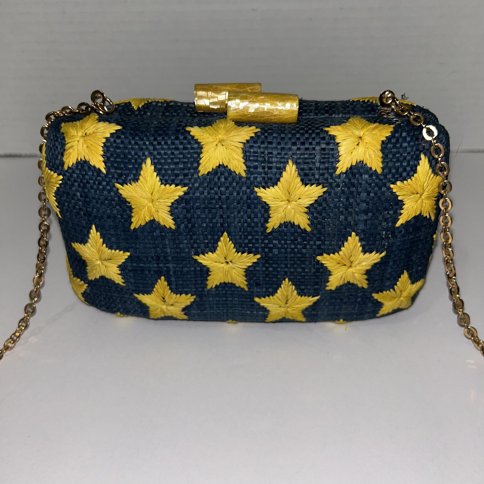 KAYU, Raffia Straw Star Clutch Purse  & Accessories