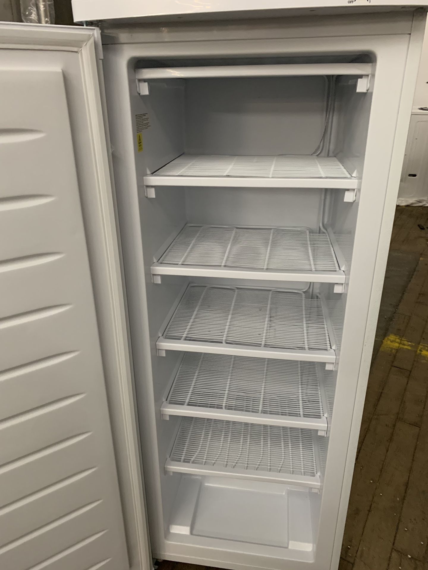 Thomson 6.5 cu upright freezer new in box in white 180 negotiable for