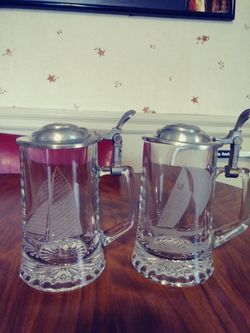 Alwe vintage beer steins columbus amd racing sloop