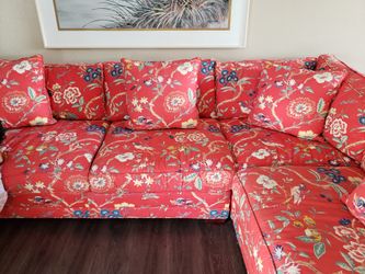 Red sectional couch