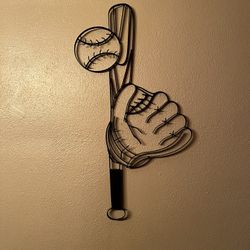 Baseball Metal Wall Art