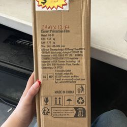 Industrial-Grade Floor Protector for Deep Pile Carpet with Crosshatch Pattern Clear 24 in. x 12 ft.