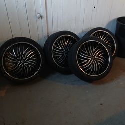 20s all caps all tires hold air 5 lugs Universal