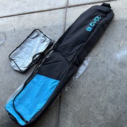 Rolling Snowboard Bag + Boot Bag Fits Up To 166 Cm 