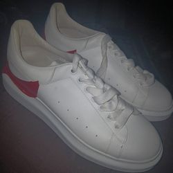 Authentic Alexander McQueen Sneaker - White/Red Heel - US Men's 10 (EU 43) 
