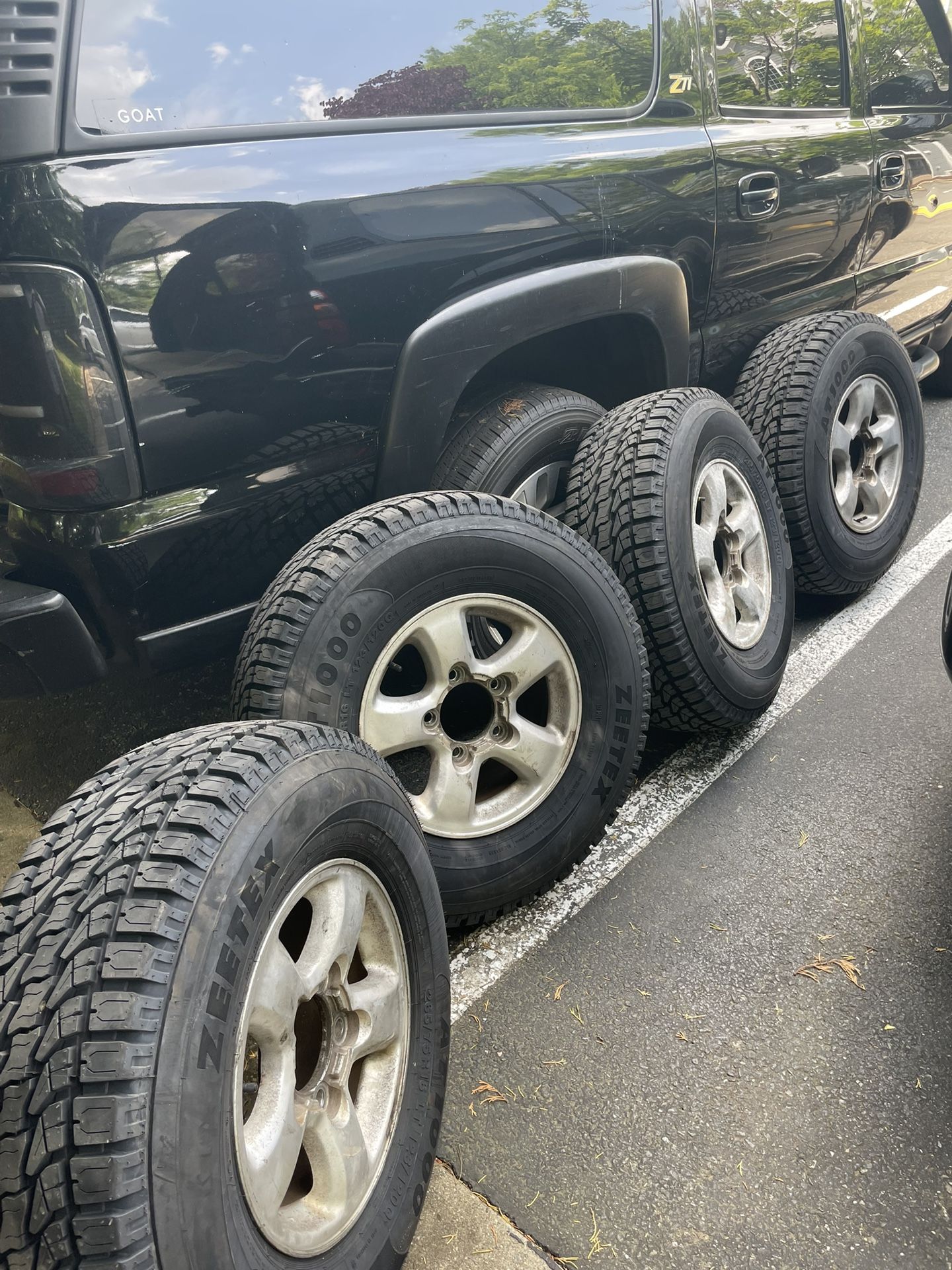 Brand New All Terrain Tires + Land Cruiser Wheels