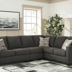 Ashlee Grey Couch 3 Piece Sectional FREE DELIVERY 