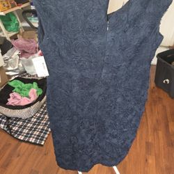 Navy Blue With Roses Decoration