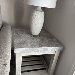 Marble end table/lowered price!