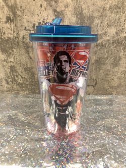 Superman Cold Cup Flip Straw Tumbler