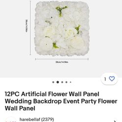 12pc Flower Wall Panel