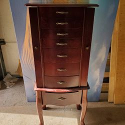 Antique Armoire With Mirror 