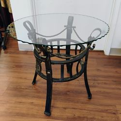 Glass Top End Table 