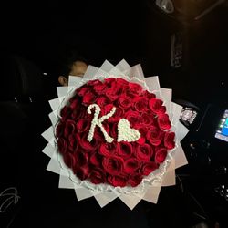 Custom Initial Bouquets/Ramls Buchones Con Letra 🤍🌹