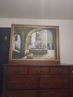 Dresser & mirror, mirror, night stand, painting, bed & desk ***price for ea in description