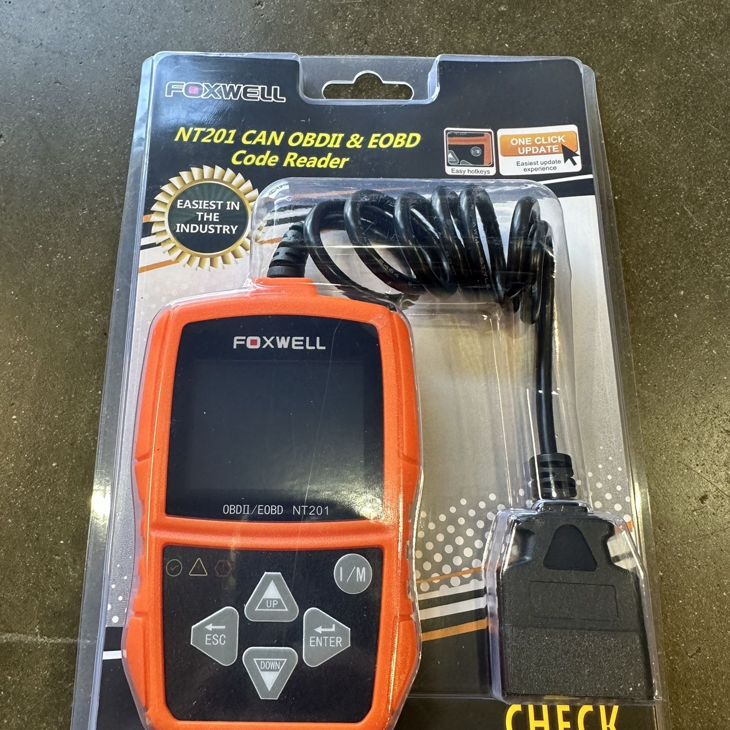 New FOXWELL NT201 OBD2 Scanner Diagnostic Tool Check Engine Light Vehicle Code Reader Car Computer Diagnostic Scan Tool Automotive Fault Code Scanner 