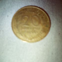 Rare 1966 20 Cent Foreign Coin W Unusual Mint 
