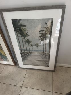 Framed Ocean Boardwalk Print
