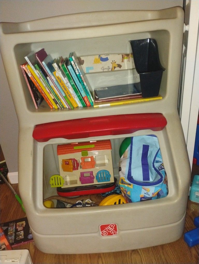 Kids Bookcase Toy Box