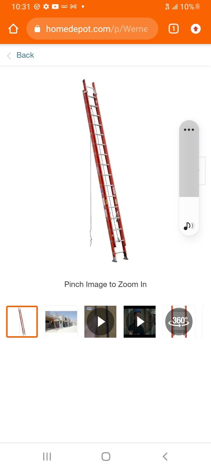 32 Foot Fiberglass Ladder.
