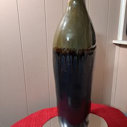 Vtg Maitland-Smith Large 22" Stone Composition Vase 