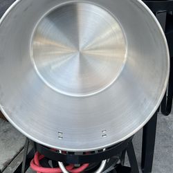 Cazo Grande De Accero Para 50 Libras Con Vase I Quemador