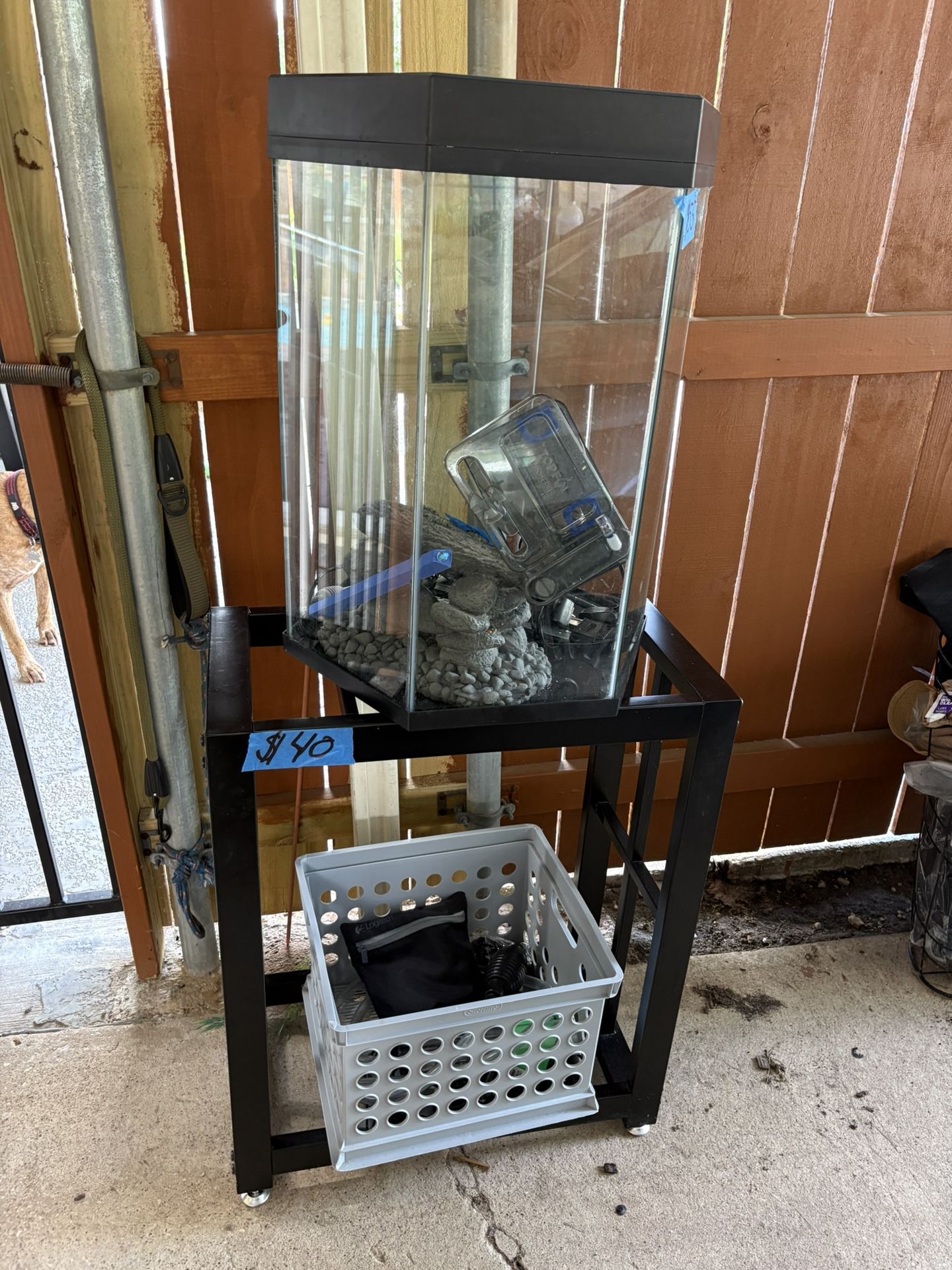 20gal Hexigon With Stand Fish Tank