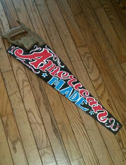 Hand Painted Antique Hand Saw American Made
