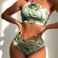 Green Marble Bikini