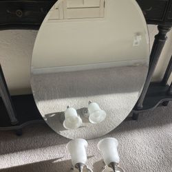 Mirror and Wall Sconces