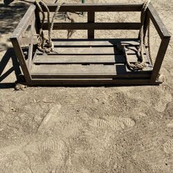 Wood Swing Sturdy 60 “ Wide By 30” Deep On Seat Comes With Ropes 