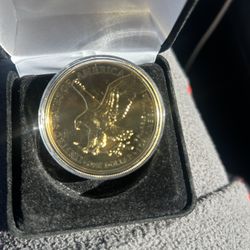 Vendo Una Moneda Bañada En. Oro De 24k 