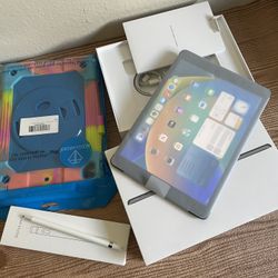 iPad 9th Generation New Open Box with Kids protective case and Pencil 