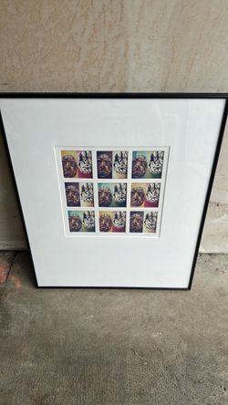 Framed Pop Art Face Grid Print