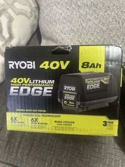 Ryobi edge 40v battery 8ah NEW Brand new.  Still sealed.