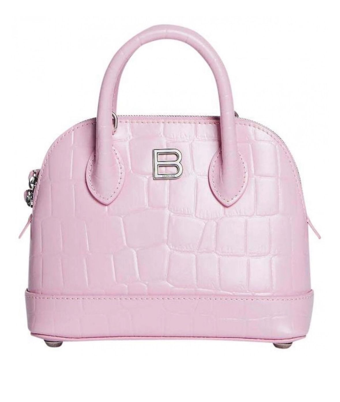 Balenciaga Top Handle Embossed Leather Bag