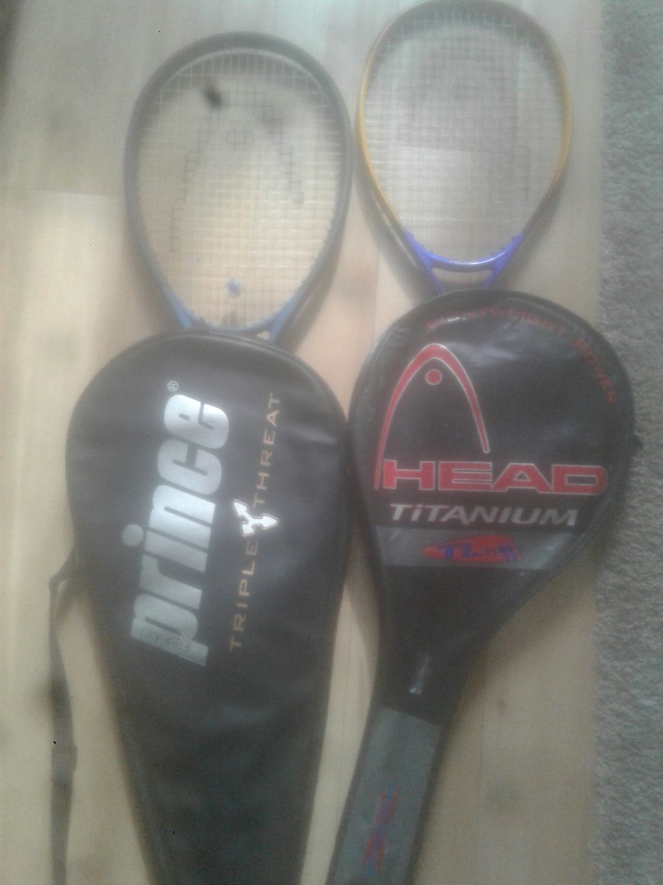 Head brand tennis rackets.