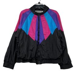 Longstreet vintage colorblock windbreaker.