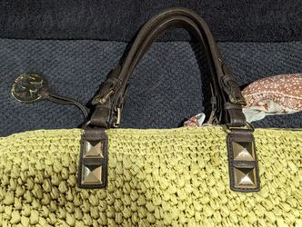 Michael kors santorini outlet raffia tote sale