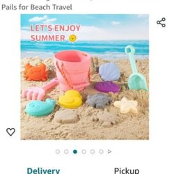 New In Box. Collapsible Bucket W/Net To Carry Everything. Silicone Shapes, Rake, Shovel Me See Photos. Cash And PICKUP Only