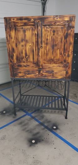 Beautiful Real Wood Bar Cabinet $125