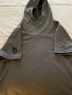 Derrick Rose Adidas Charcoal Grey Short Sleeve Hoodie