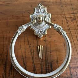 Beautiful Vintage Bathroom Hanging Hand Towel Ring Hook 70’s Era