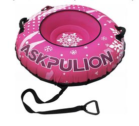 48" Heavy Duty Snow Tube with Canvas Cover - Pink Snowflake