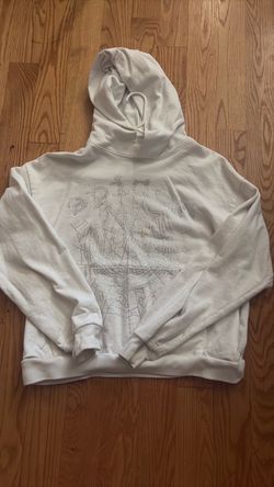 Sp5der White Rhinestone Hoodie