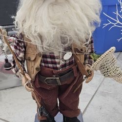 Large Fishing Santa