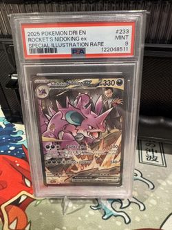 PSA 9 POKEMON DRI EN-DESTINED RIVALS #233 TEAM ROCKET'S NIDOKING EX